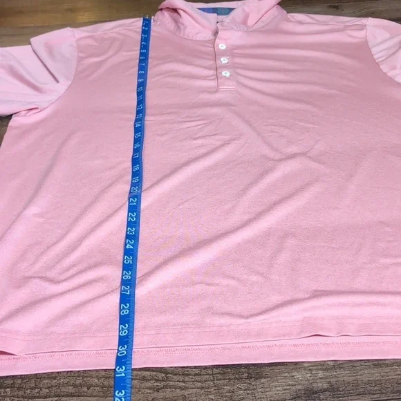 William Murray Golf Polo Size XXL In Pink Performance Stretch Plaid Sleeve - Picture 10 of 10